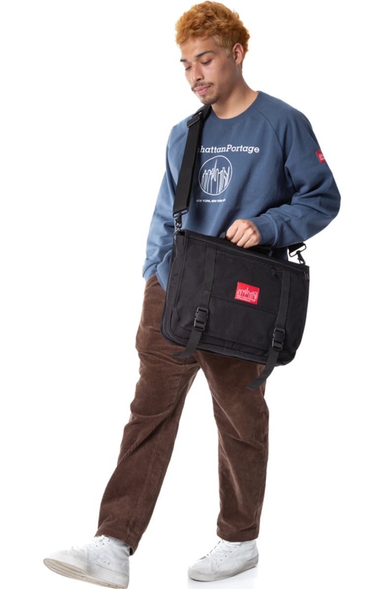 Manhattan Portage The Wallstreeter 3-Way Carry Bag, Alternate, color, Black