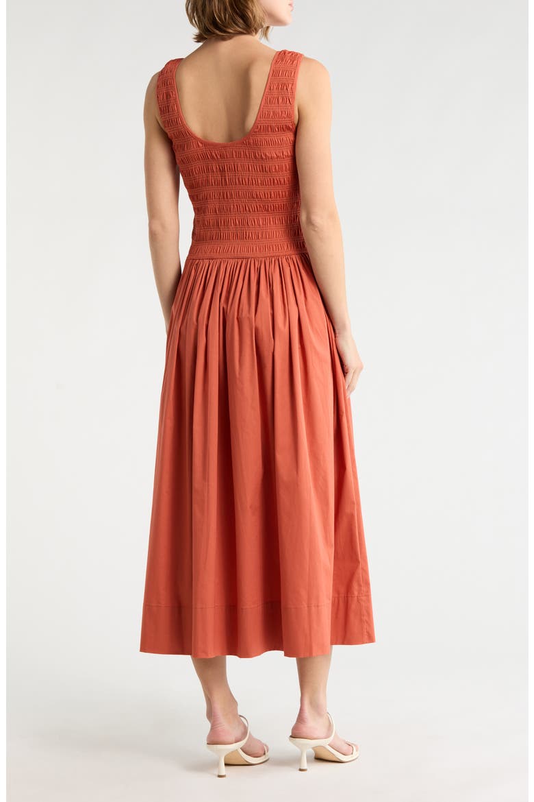 Sleeveless Smocked Sundress, Alternate, color, GINGER