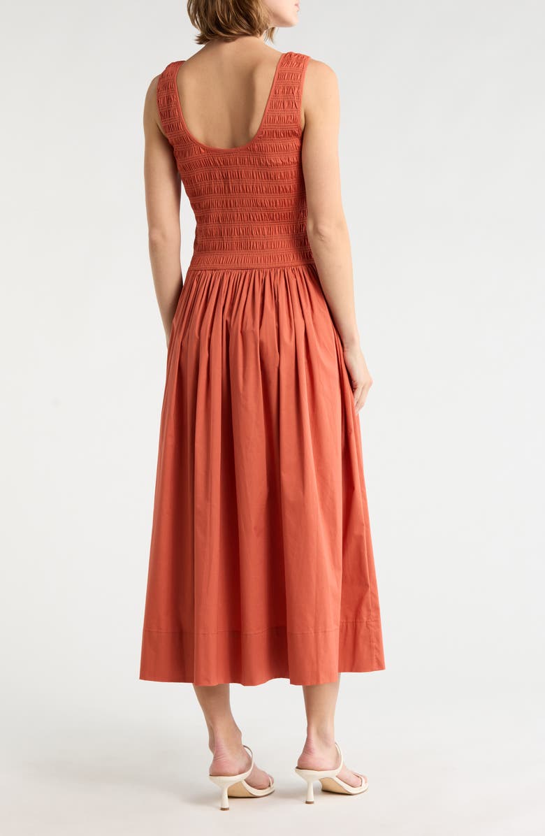 Current/Elliott Sleeveless Smocked Sundress, Alternate, color, Ginger