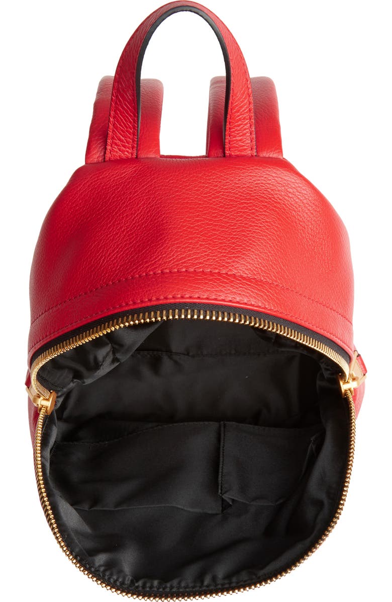 Moschino Logo Leather Backpack, Alternate, color,