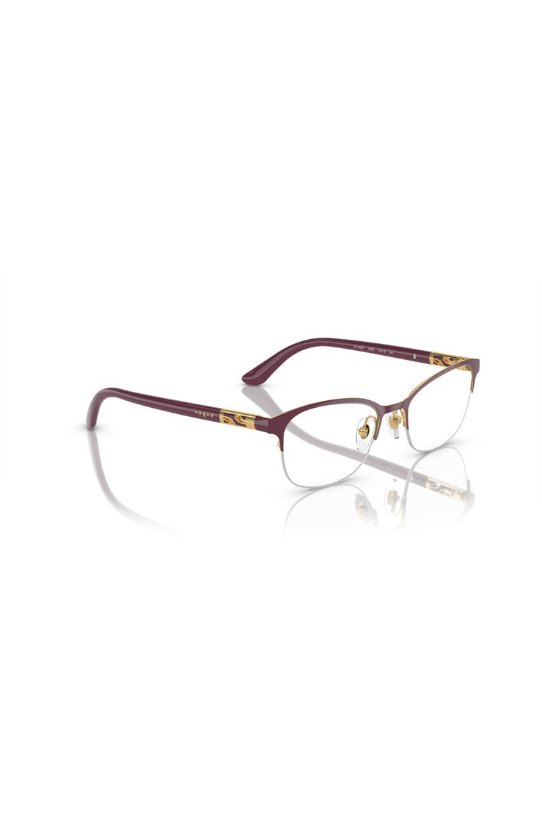 Vogue Eyewear 53mm Rectangle optical glasses, Alternate, color, Violet