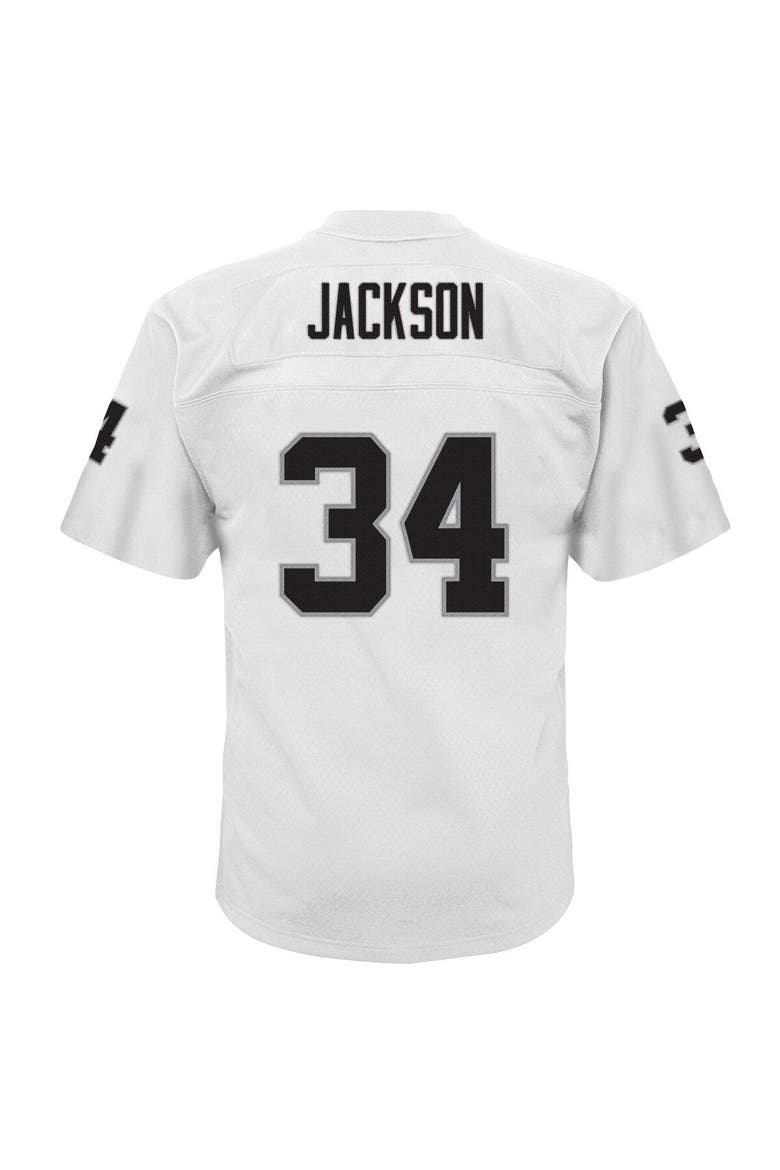 Youth Mitchell & Ness Bo Jackson White Las Vegas Raiders 1988 Retired Player Legacy Jersey, Alternate, color, White