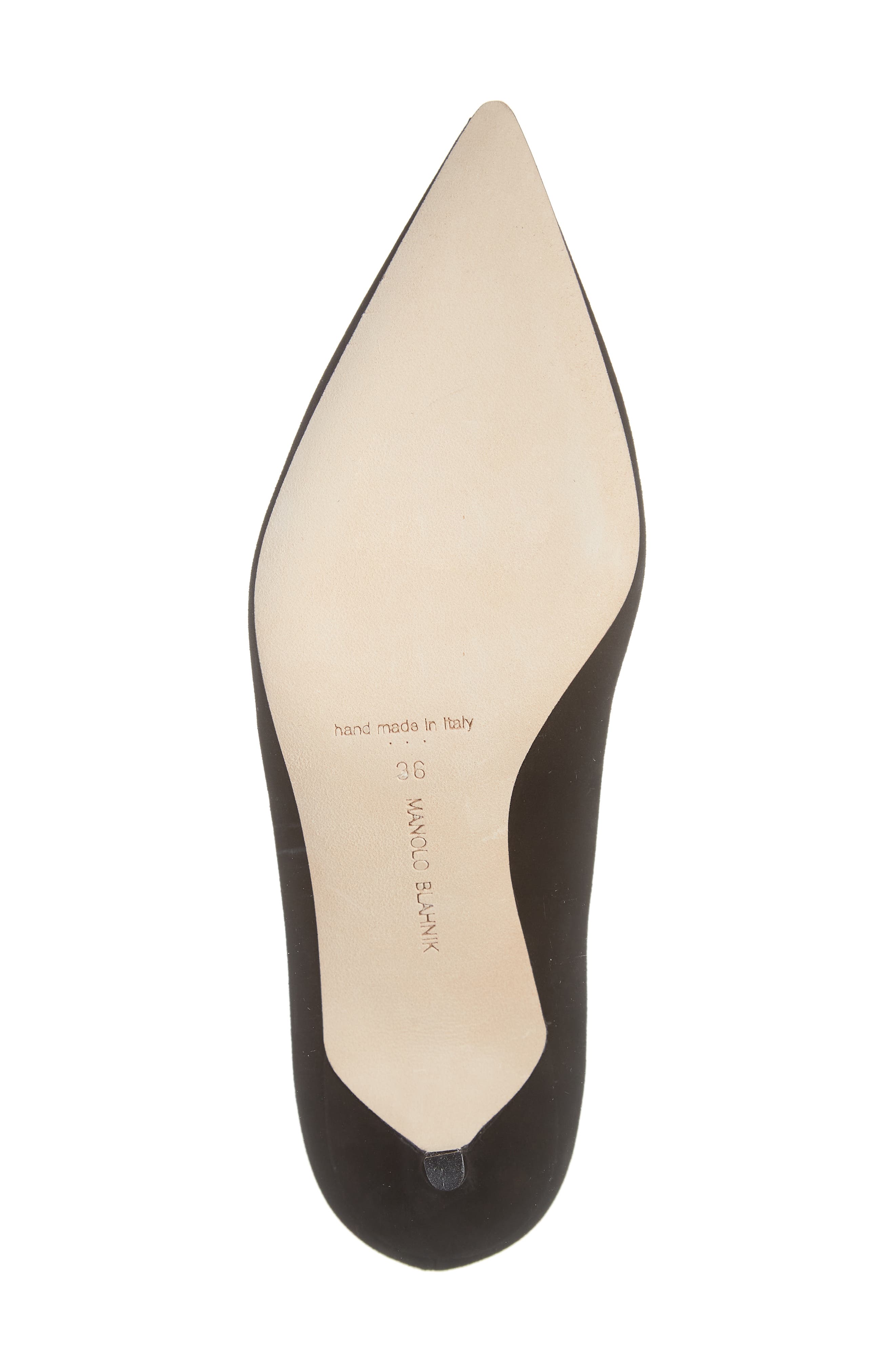 Manolo Blahnik BB Pointed Toe Pump, Alternate, color, Black Suede