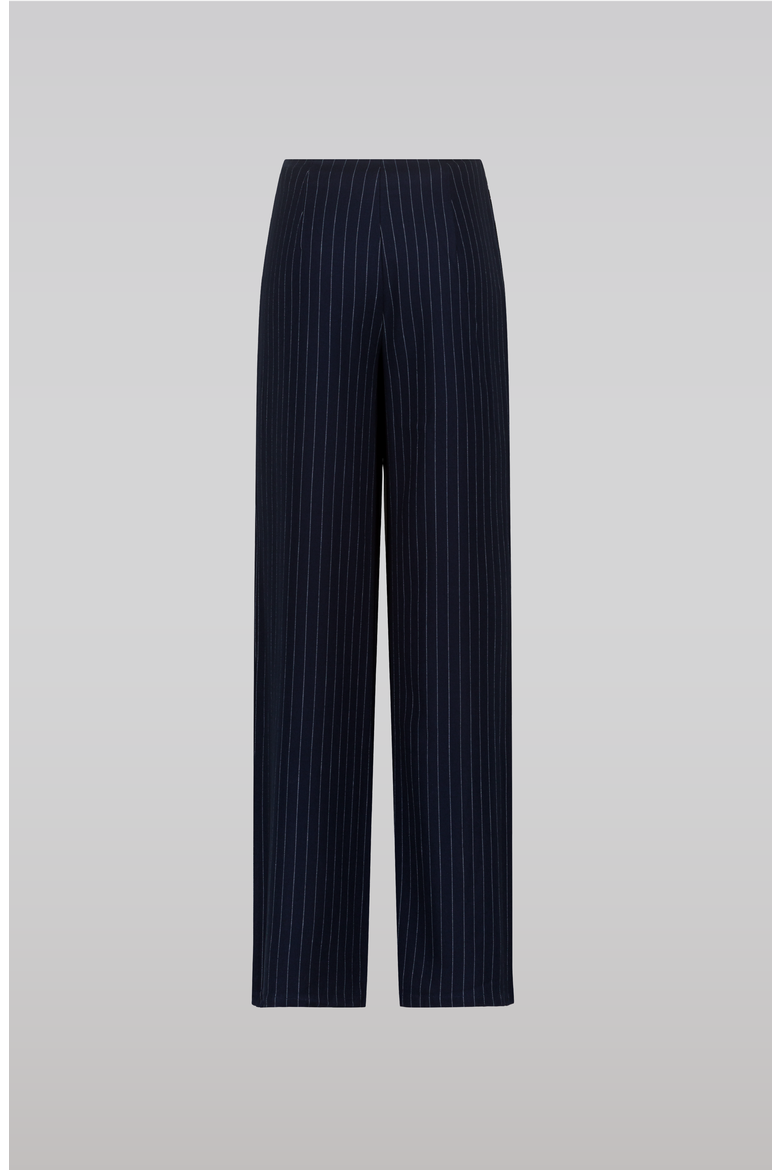 Navy Pinstripe Trousers, Alternate, color, Navy
