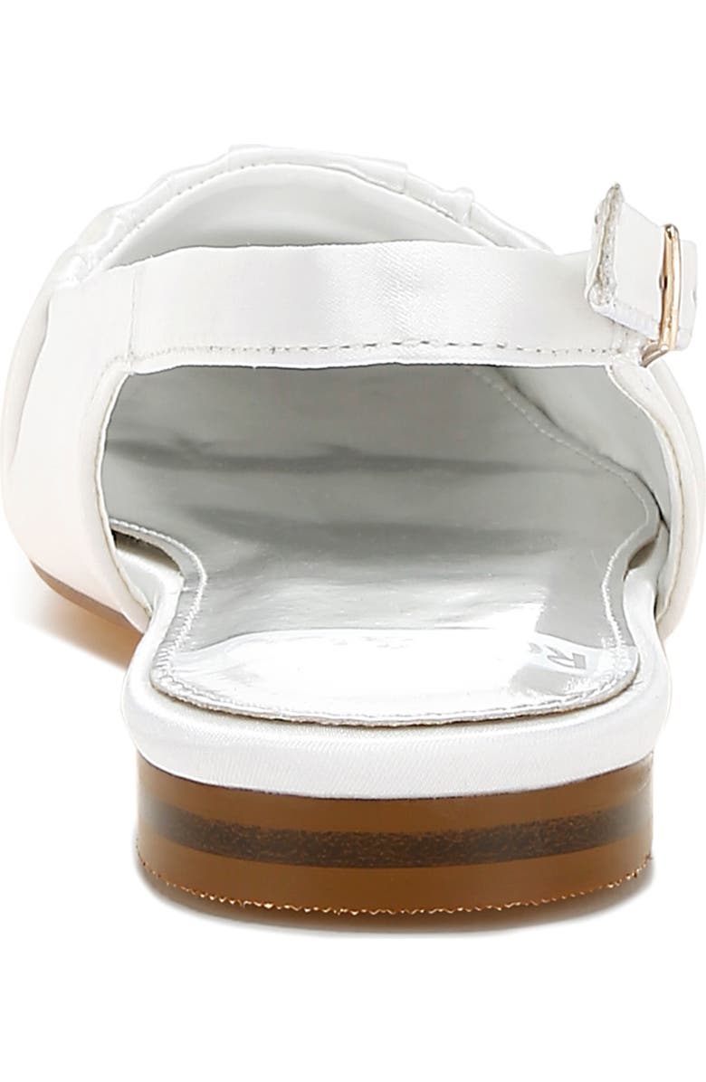 Rag & Co Cheeni Satin Slingback Flat, Alternate, color, White