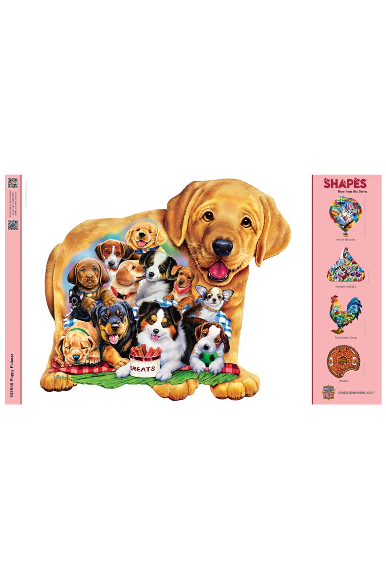 Puppy Palooza 500 Piece Shaped Puzzle, Alternate, color, Multicolor