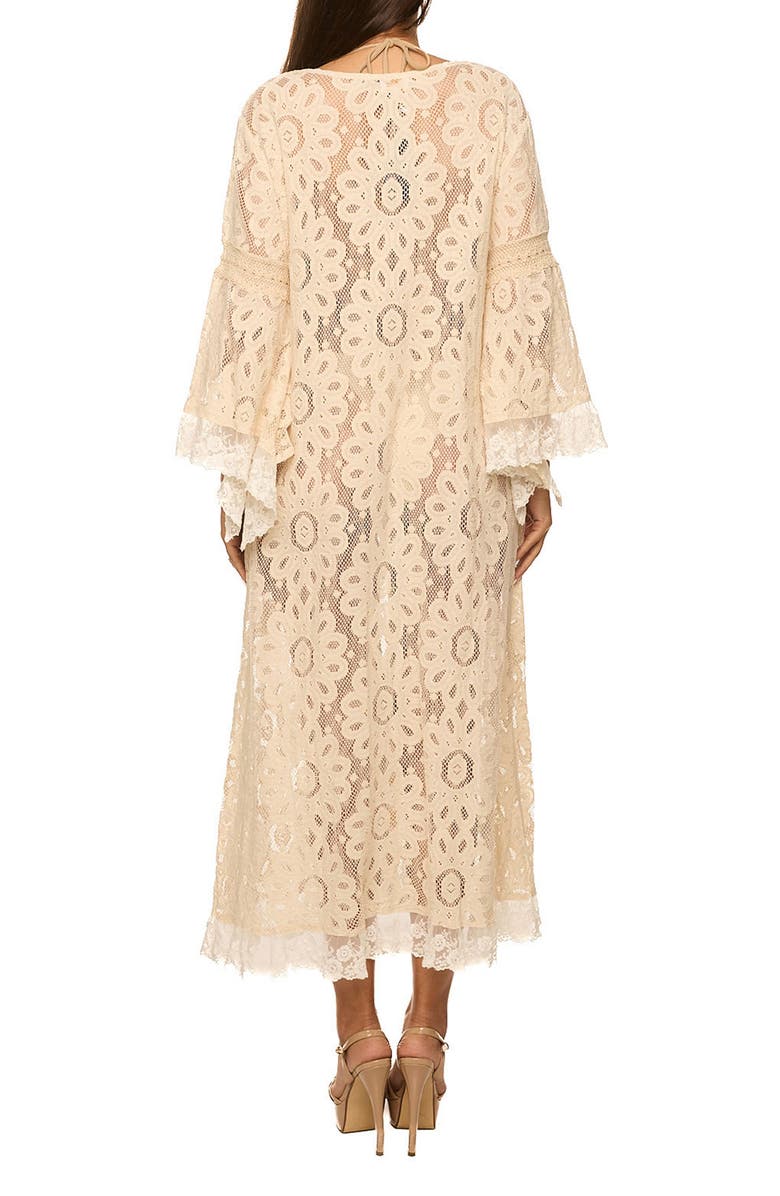 RANEES Long Sleeve Lace Duster, Alternate, color, Ivory