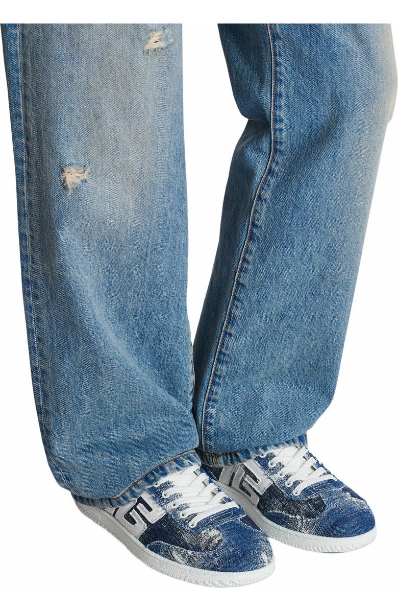 Balmain Denim Balmain Swan Trainers, Alternate, color, Blue