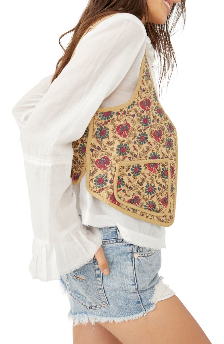 Free People Kenzie Quilted Cotton Vest, Alternate, color, 