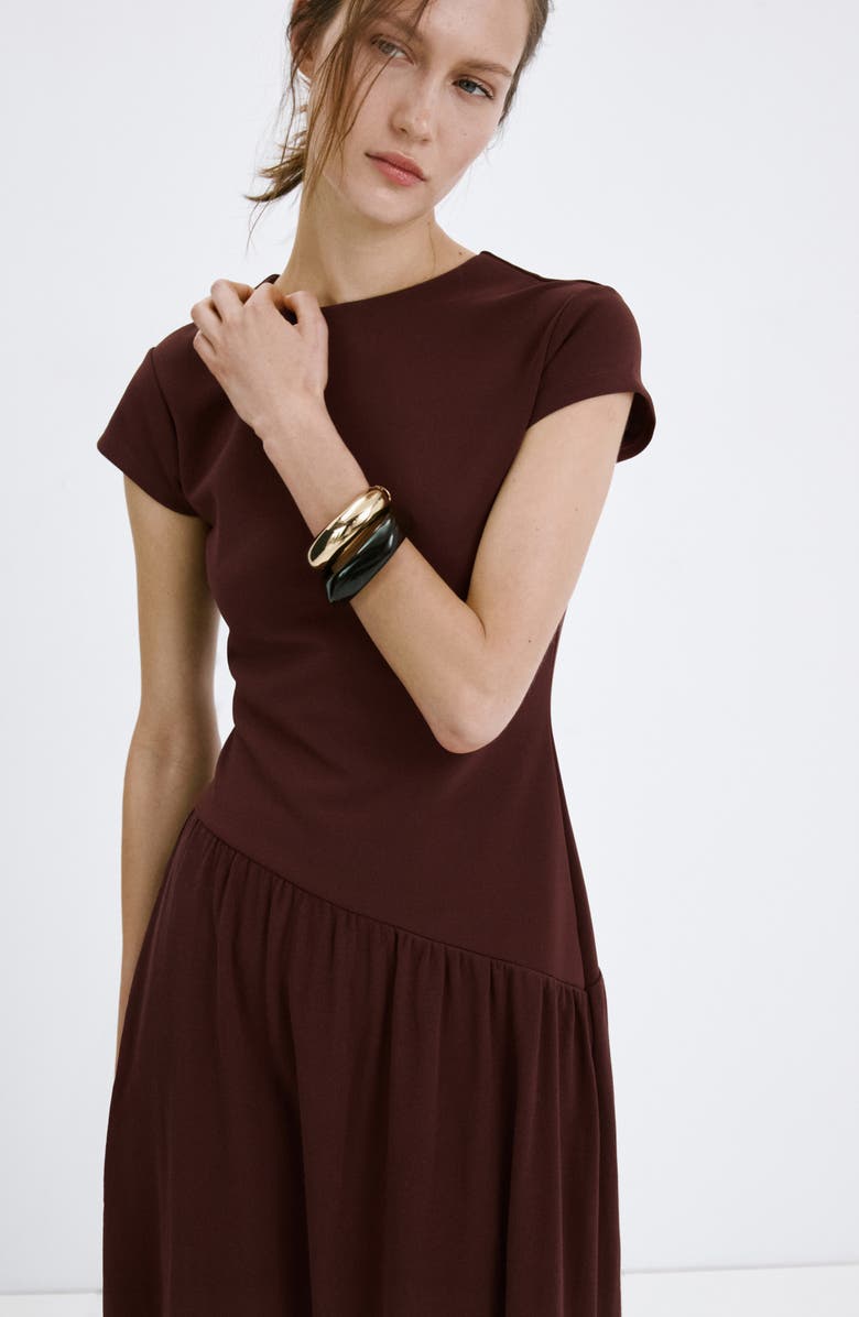 MANGO Asymmetric Midi Dress, Alternate, color,