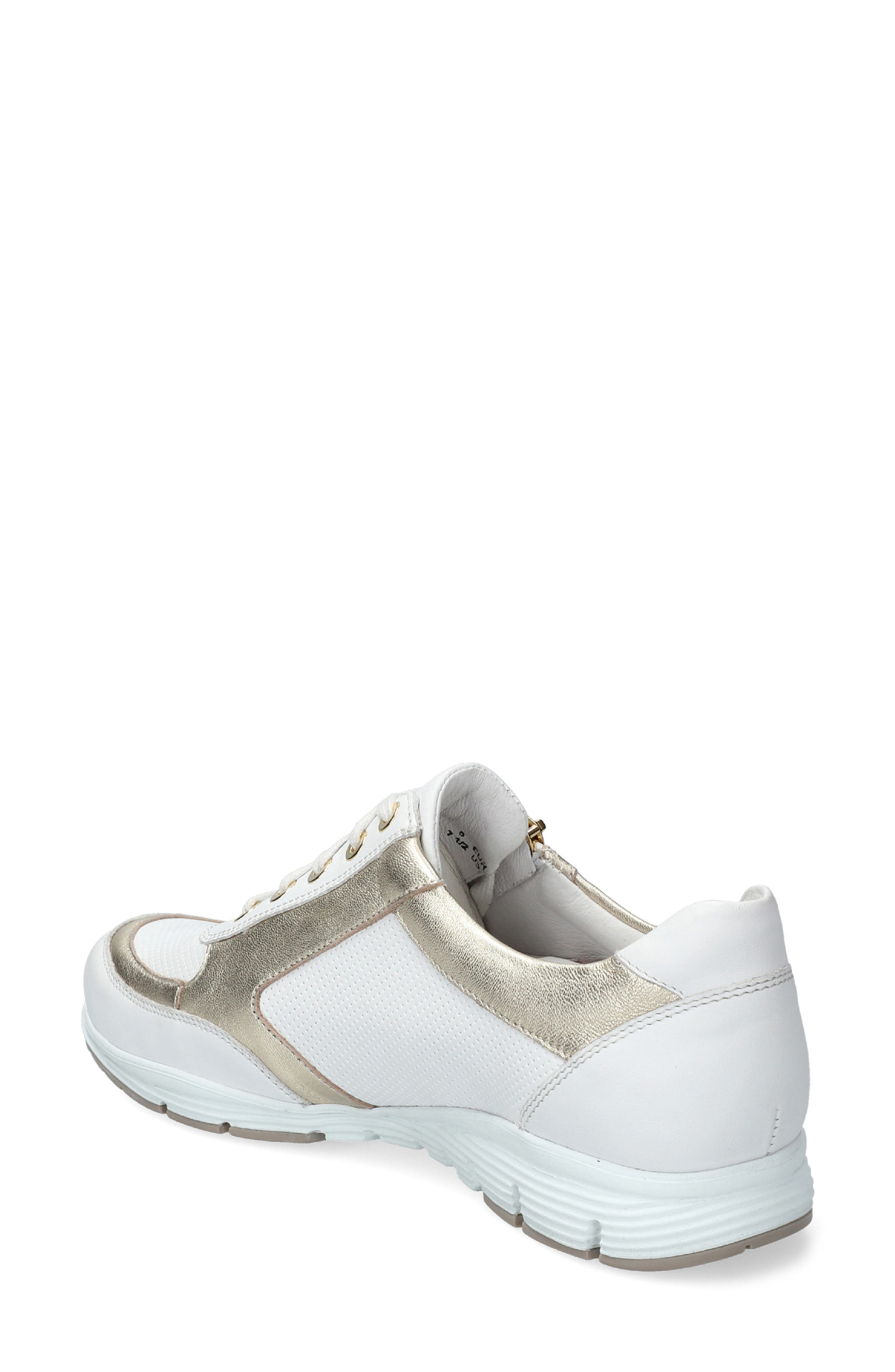 Mephisto Ylona Sneaker, Alternate, color, White/ Gold