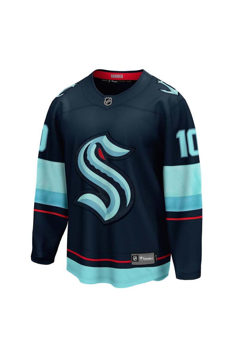 FANATICS Men's Fanatics Matty Beniers Deep Sea Blue Seattle Kraken Premier Breakaway Player Jersey, Alternate, color, Navy