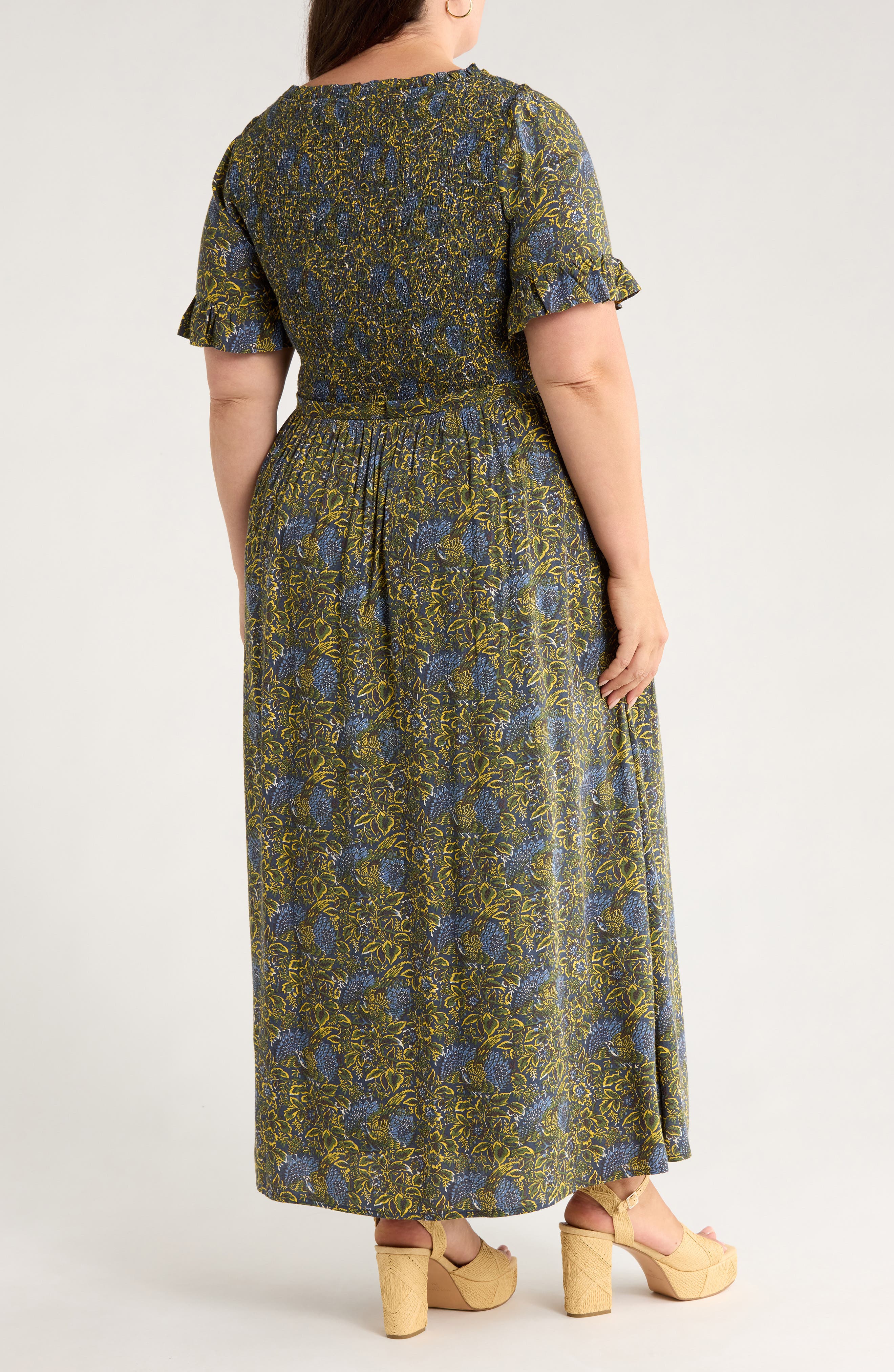 Smocked Ruffle Maxi Dress - image 2