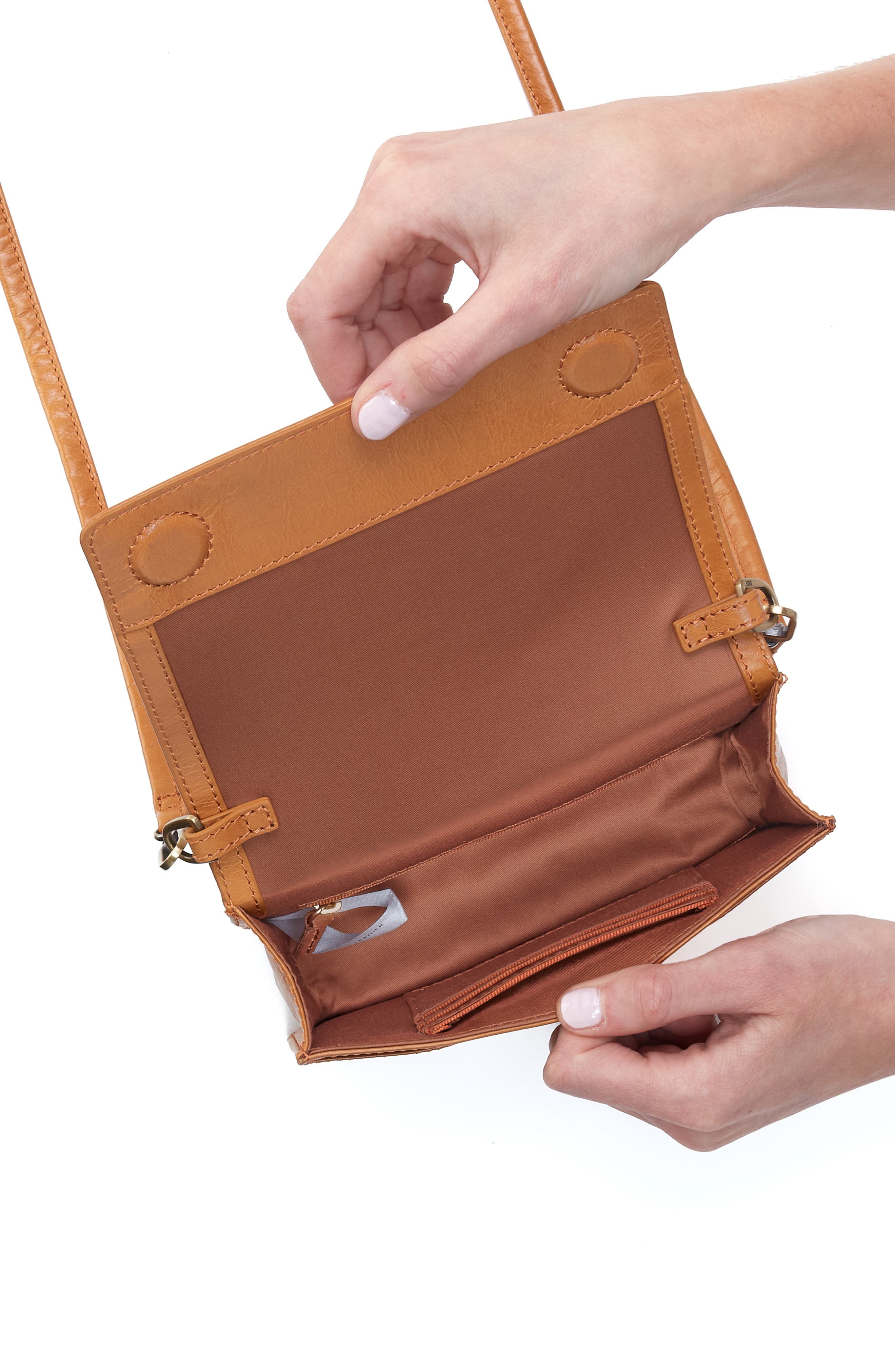Jill Leather Phone Crossbody Bag, Alternate, color, NATURAL