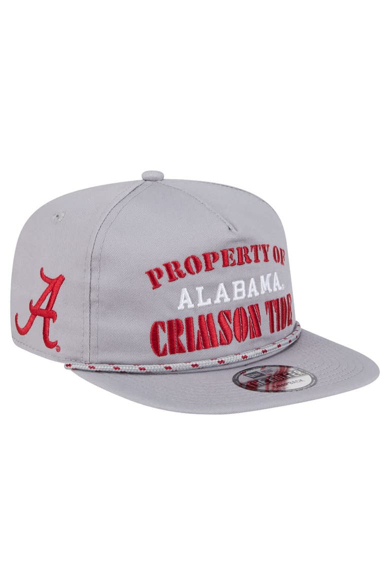 Men's New Era Gray Alabama Crimson Tide Golfer Vintage Adjustable Hat, Main, color, Gray