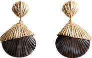 MANGO Shell Drop Earrings
