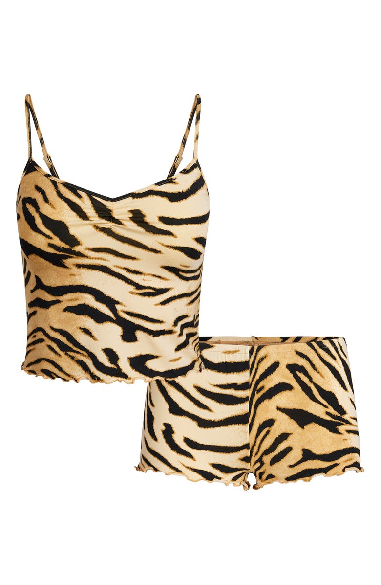 SKIMS Sleep Cami Pajamas, Alternate, color, Bronze Tiger Print