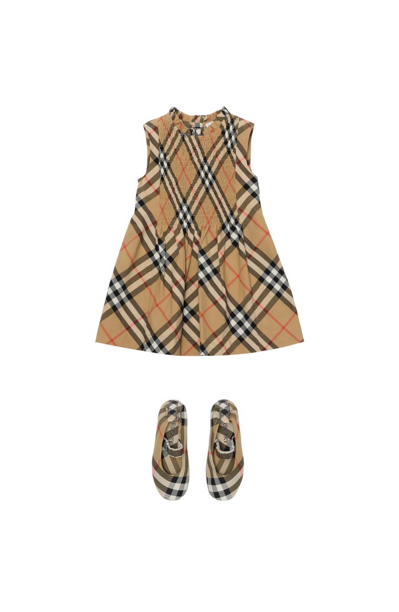 Burberry Check Cotton Poplin Dress, Alternate, color,