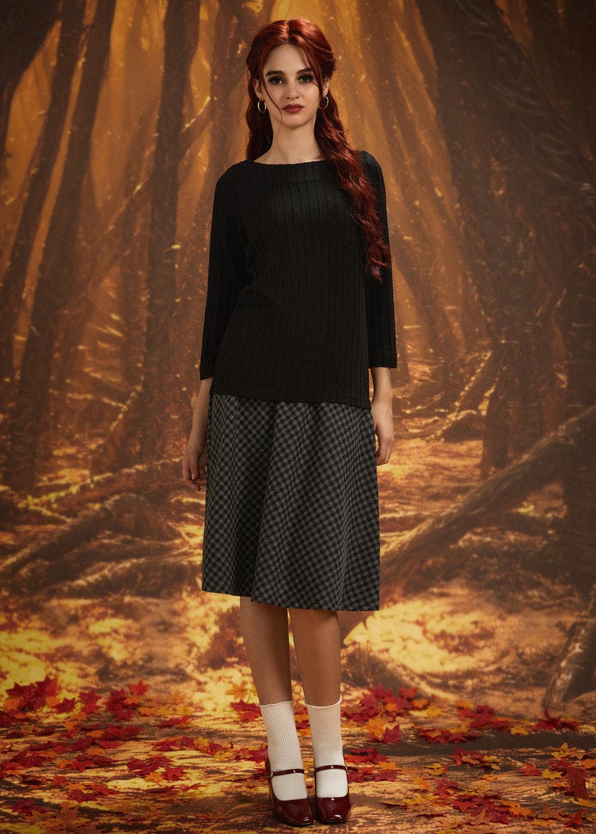 ModCloth A Crisp Autumn Breeze Boatneck Top (Women) | Nordstrom