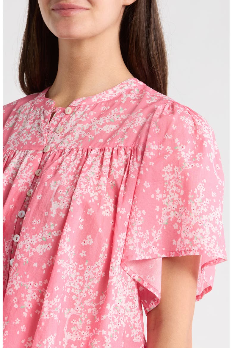 Cheri Blossom Cotton Sateen Short Pajamas, Alternate, color, PINK LEMONADE