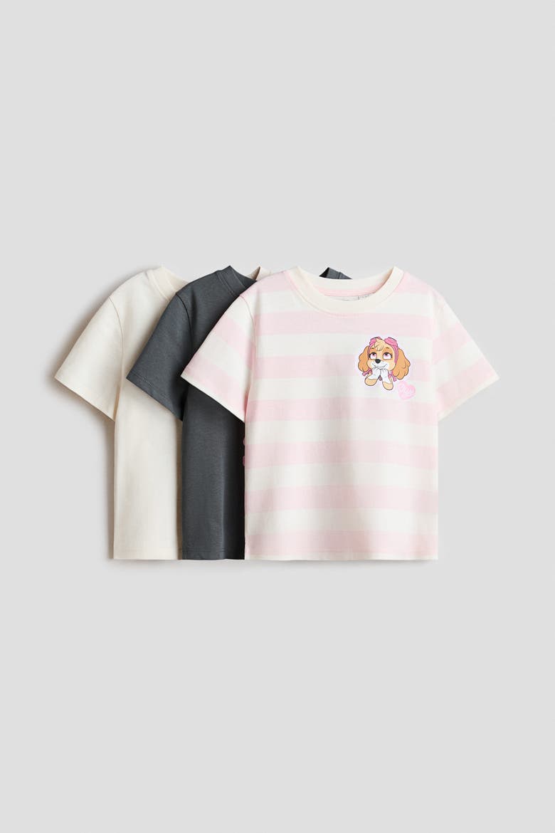 3-pack Printed Jersey Tops, Main, color, Light blue/Lilo & Stitch