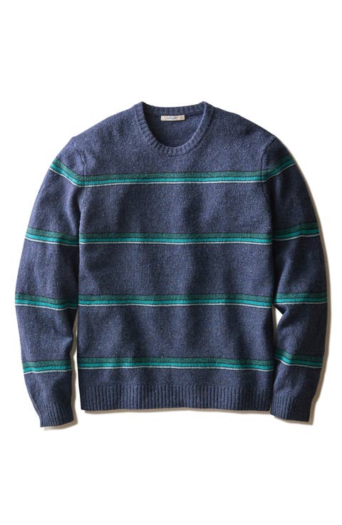 Neppy Stripe Merino Wool Crewneck Sweater