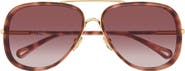Chloé 60mm Gradient Navigator Sunglasses