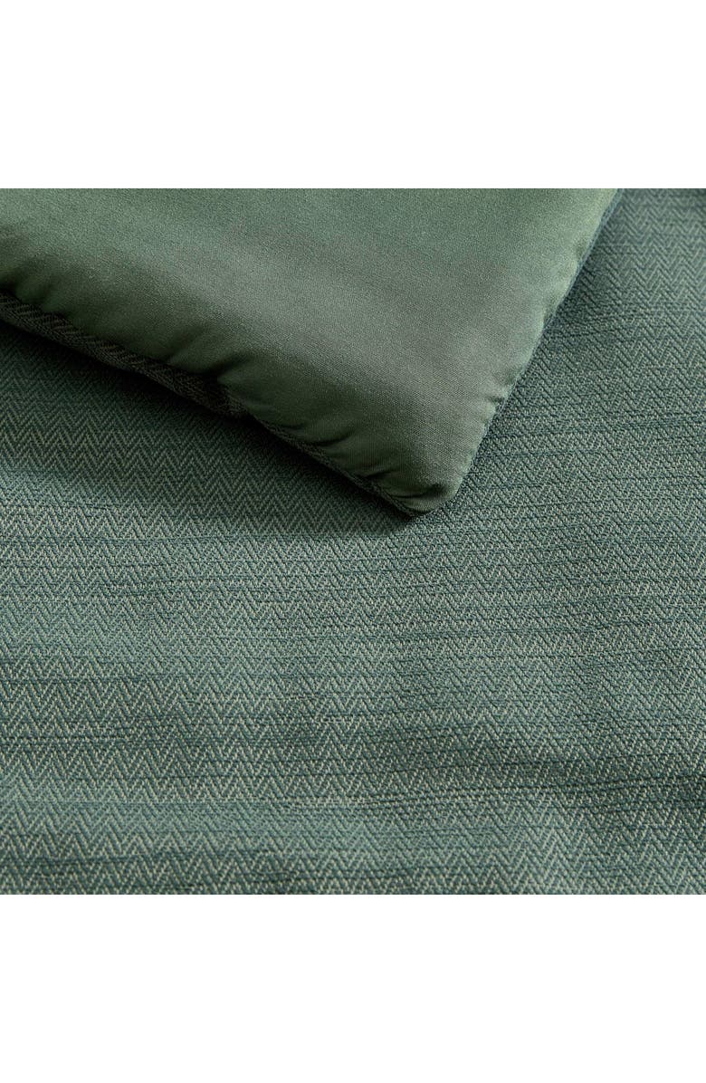 Nautica Herringbone Chenille Jacquard Duvet Set, Alternate, color, Light/ Green