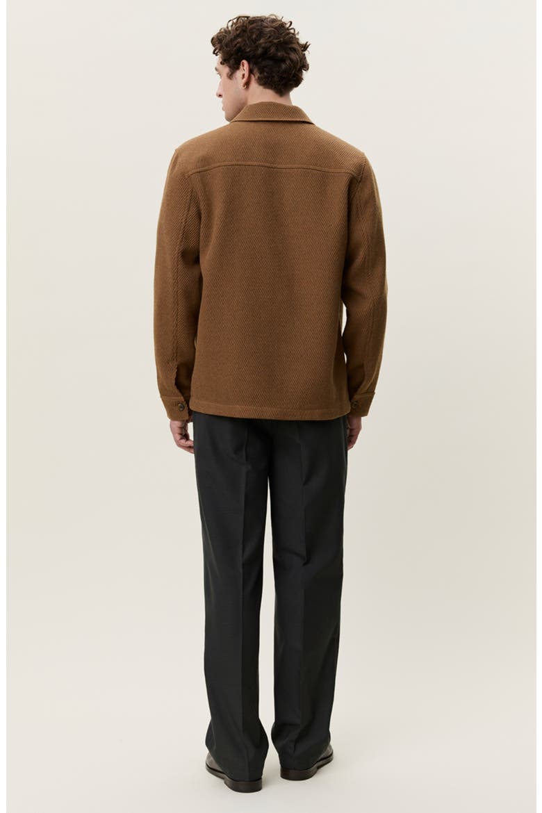 Twill Overshirt, Alternate, color, RUBBER BROWN