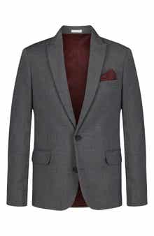 Kids' Windowpane Stretch Two-Button Sport Coat