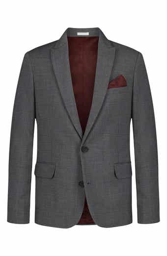 Kids' Windowpane Stretch Two-Button Sport Coat