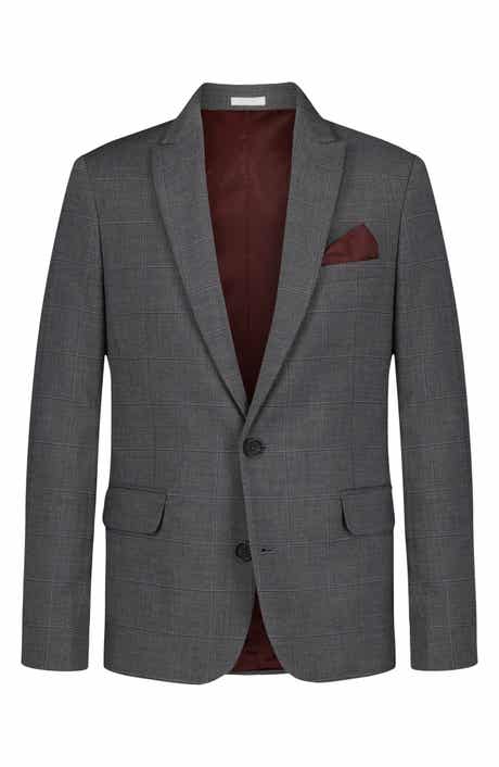 Calvin Klein Kids' Windowpane Stretch Two-Button Sport Coat
