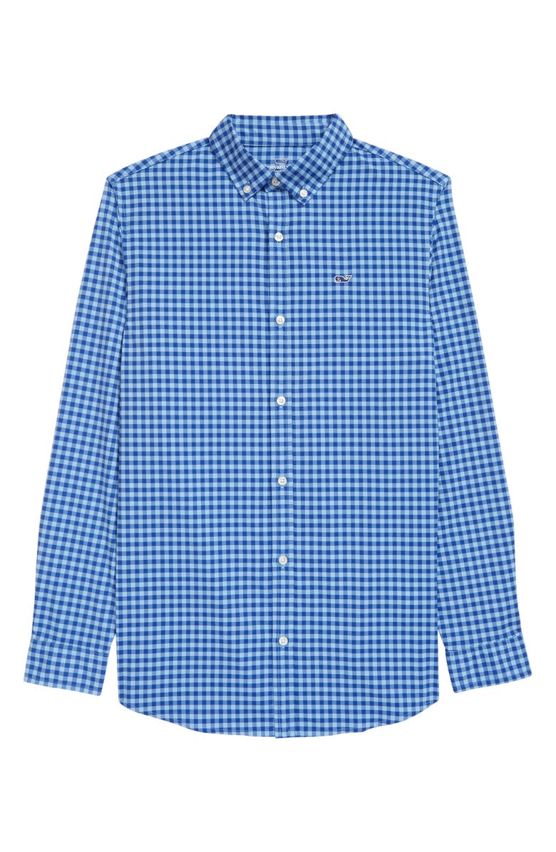 vineyard vines Kids' Gingham Button-Down Shirt, Main, color, 