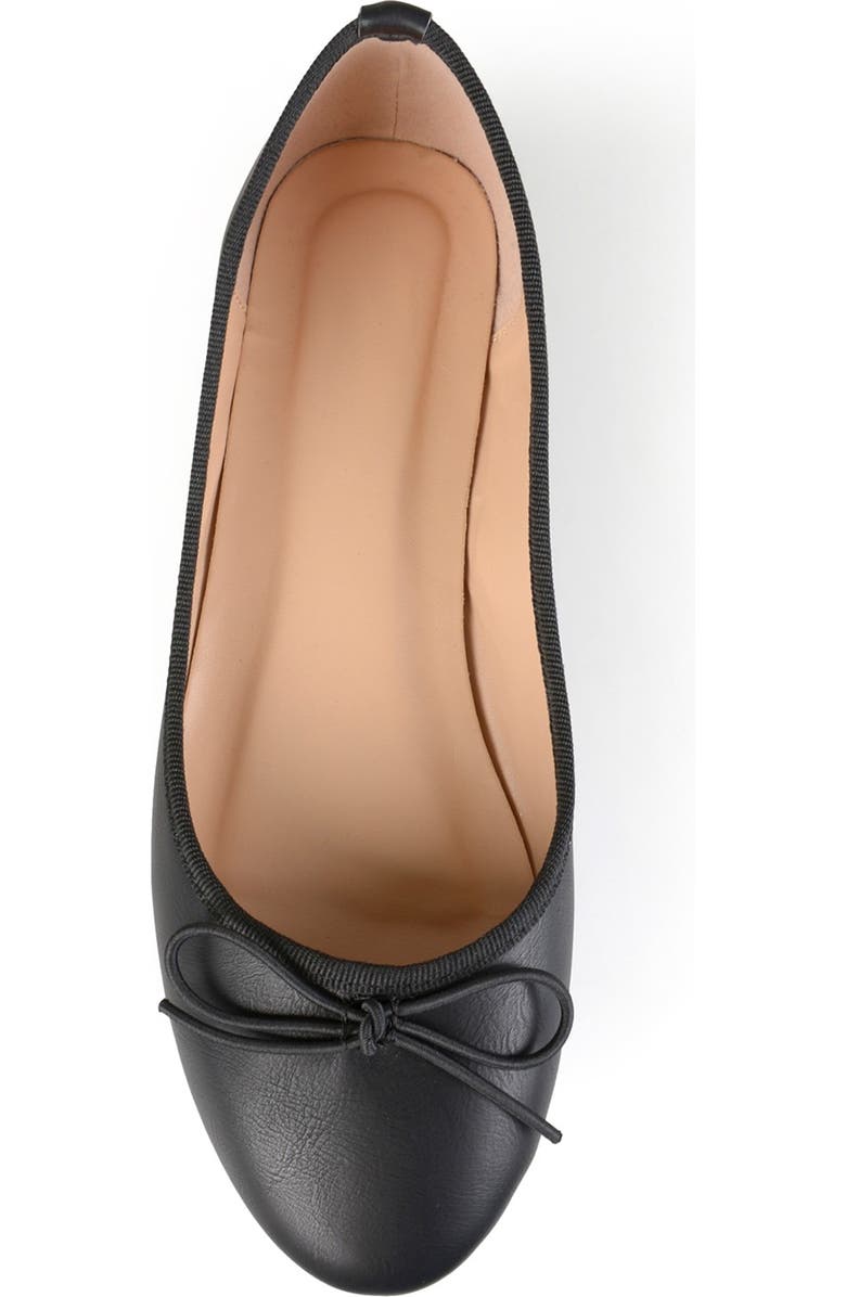 Journee Collection JOURNEE Vika Bow Flat, Alternate, color, Black