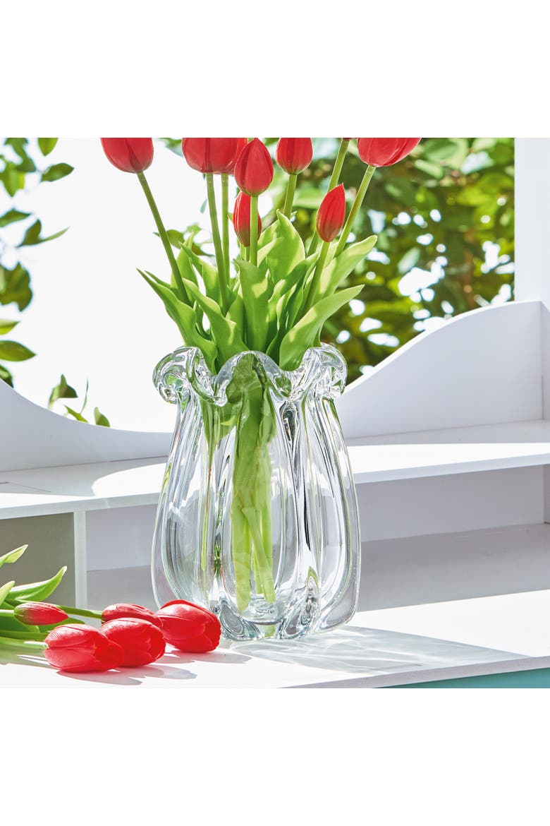 Briar Vase Clear Glass Spring, Alternate, color, Clear