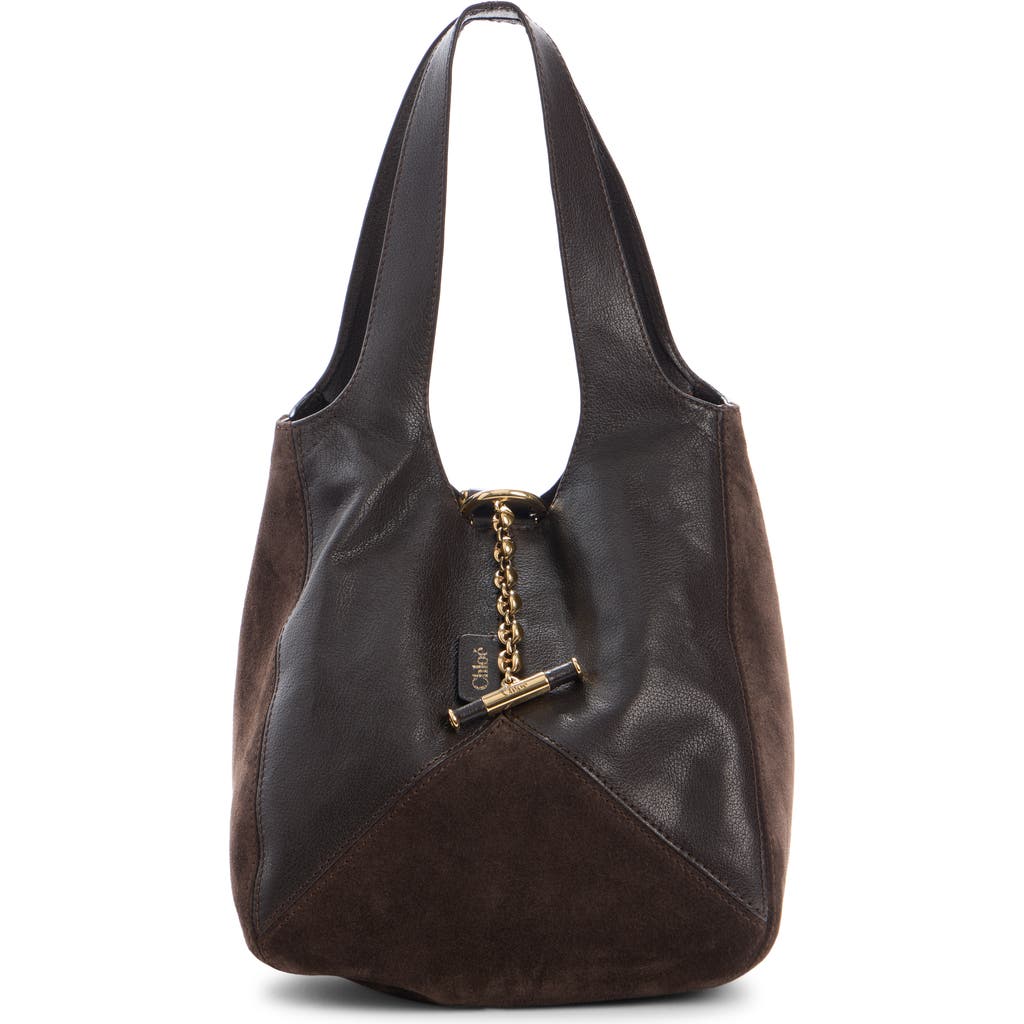 Chloé Small Balloon Patchwork Hobo Bag In Brown