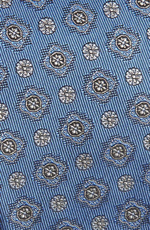 Canali Medallion Silk Jacquard Tie In Multi
