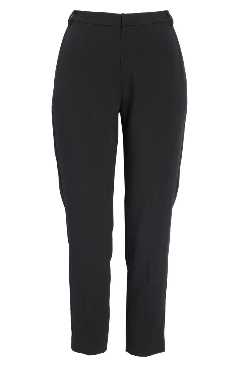 L'AGENCE Ludivine Crease Front Crop Trousers, Alternate, color, Black