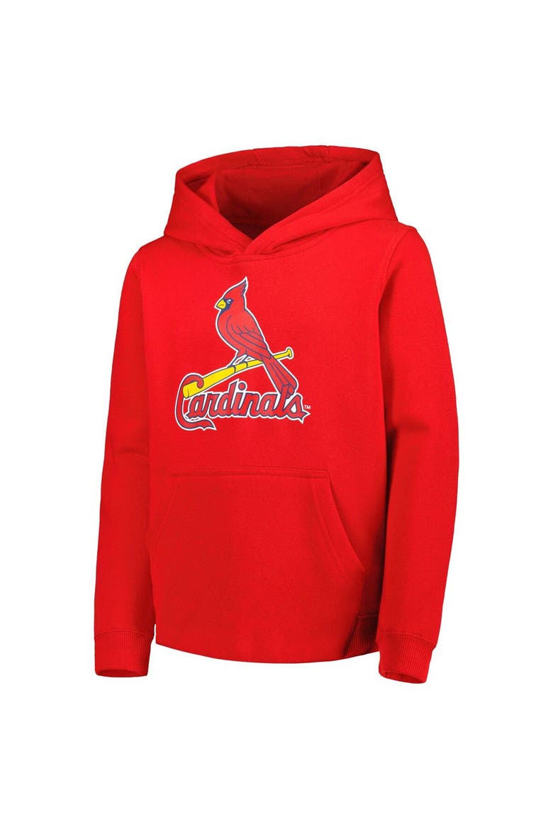 Youth Red St. Louis Cardinals Team Primary Logo Pullover Hoodie, Alternate, color, Red