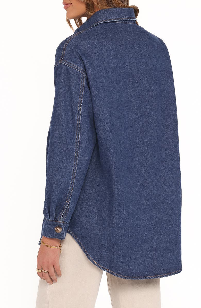 Petal & Pup Anicia Denim Button-Up Shirt, Alternate, color, Dark