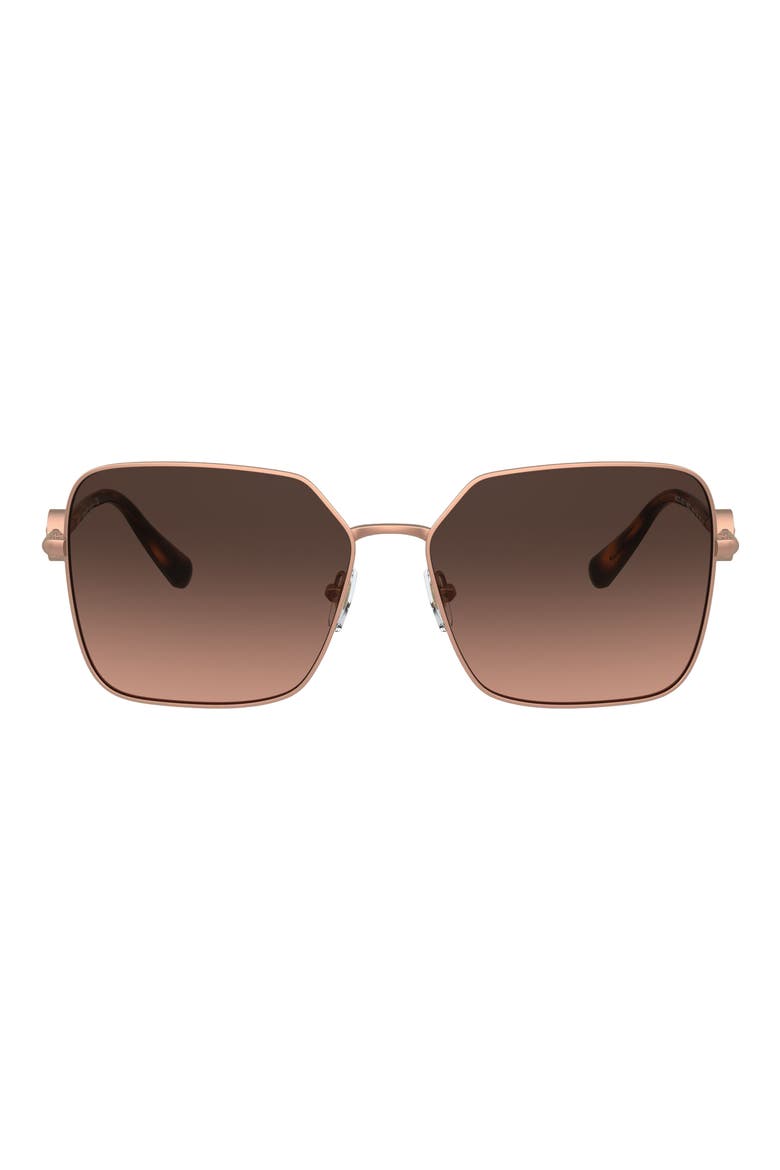 59mm Gradient Square Sunglasses, Main, color, GOLD TORT