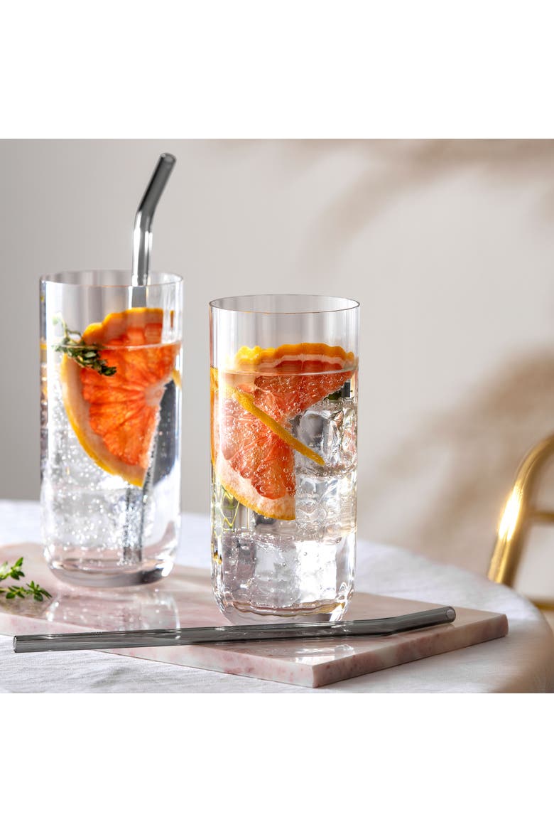 Rose Garden Highball / Tumbler Set of 4, Alternate, color, clear
