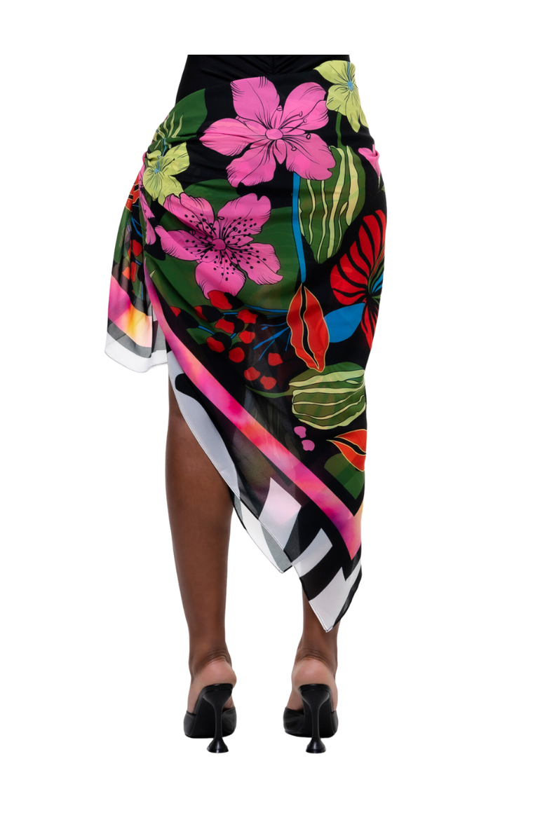 Bohn Jsell Deep Sea Goddess Sarong, Alternate, color, Black