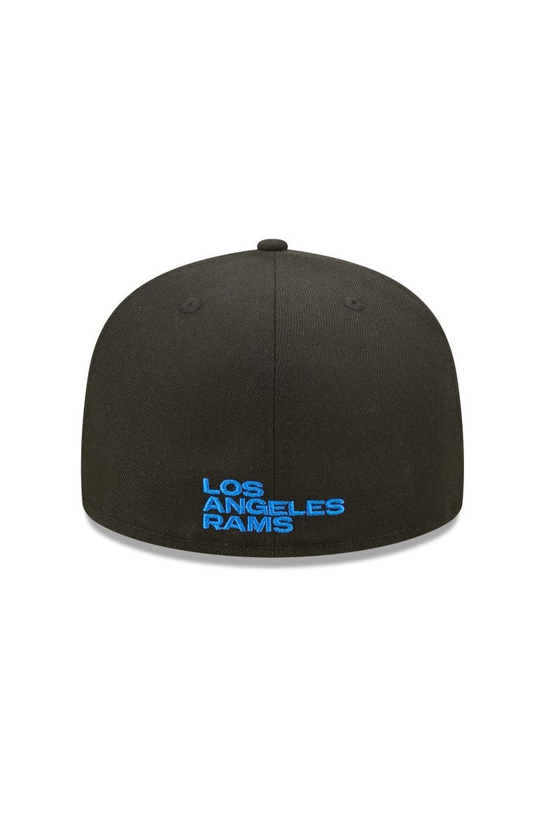 Men's New Era Black Los Angeles Rams Super Bowl LVI Champions Side Patch 59FIFTY Fitted Hat, Alternate, color, Black