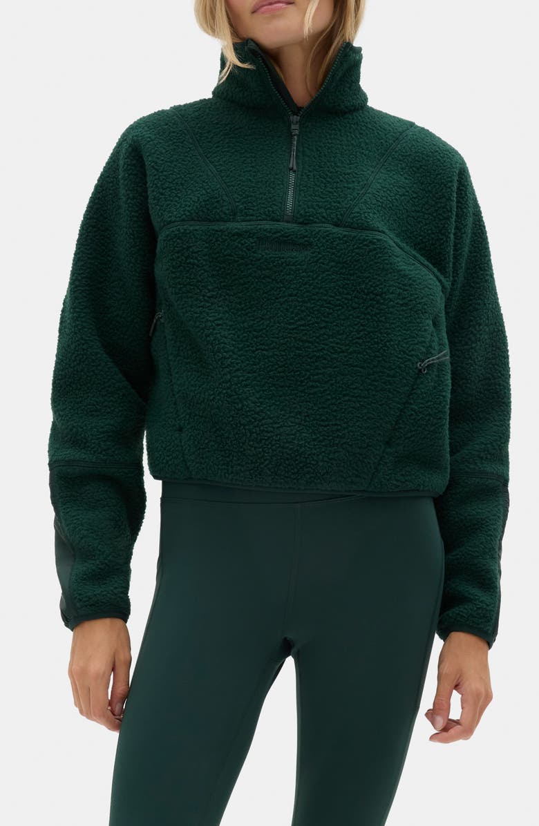 Halfdays Pieper Water Repellent Recycled Polyester Fleece Quarter Zip Top, Main, color, Alpine