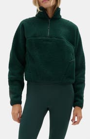 Halfdays Pieper Water Repellent Recycled Polyester Fleece Quarter Zip Top