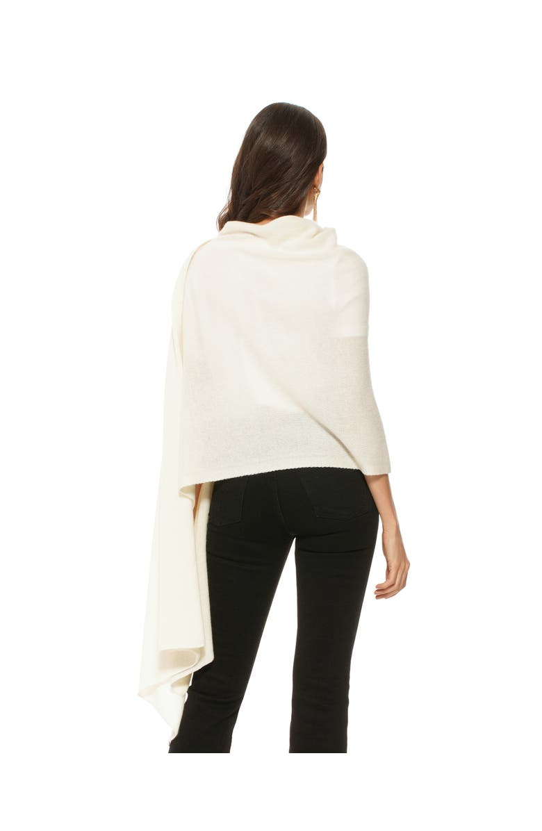 Monticelli Cashmere Pure Cashmere Feather-Light Maxi Wrap Stole, Alternate, color, Milk White