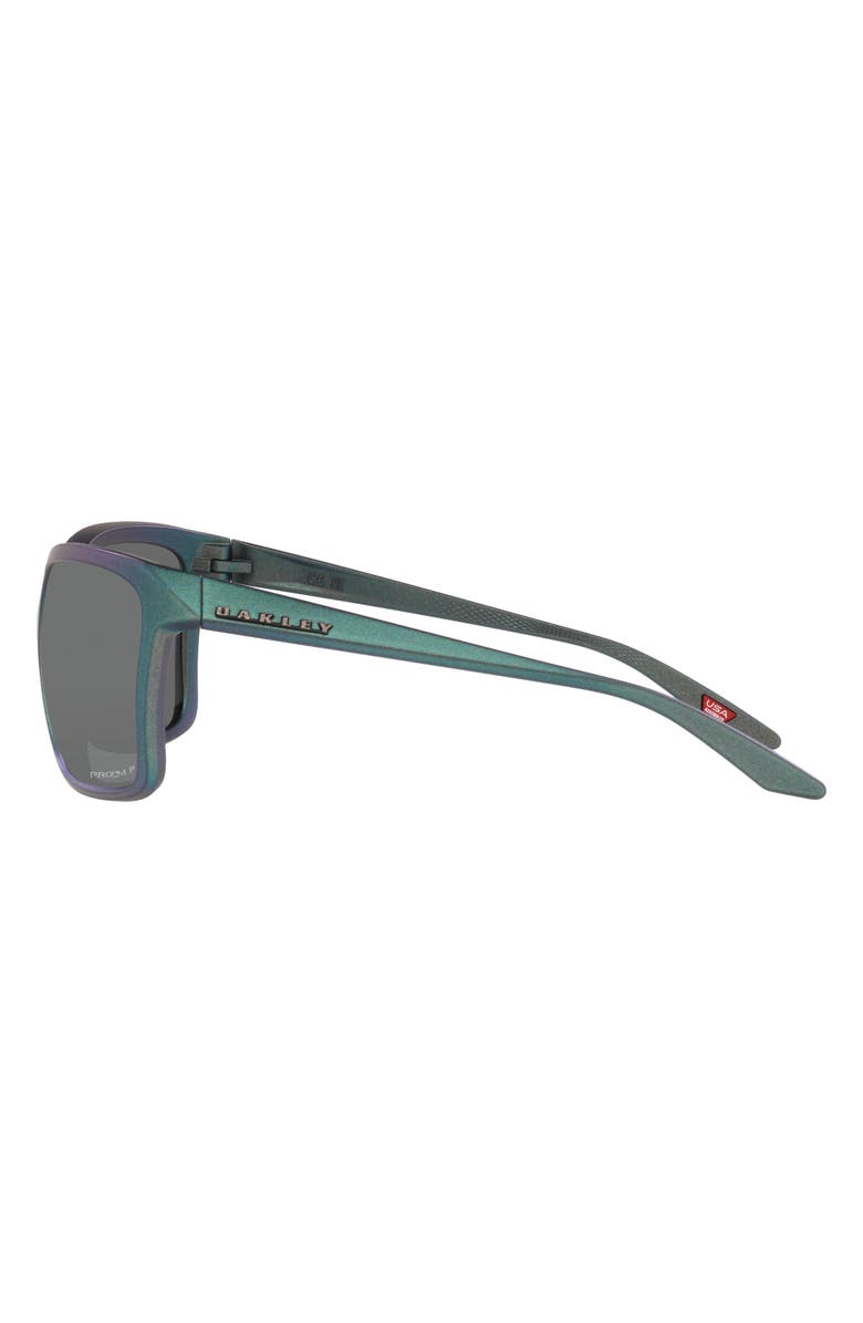 Oakley Wildrye 61mm Prizm<sup>™</sup> Polarized Butterfly Sunglasses, Alternate, color, Silver