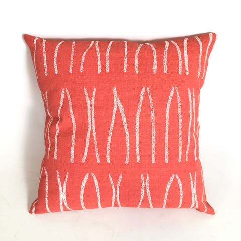 Sadza Lines Pillow Cover - Madagascar Coral 18'