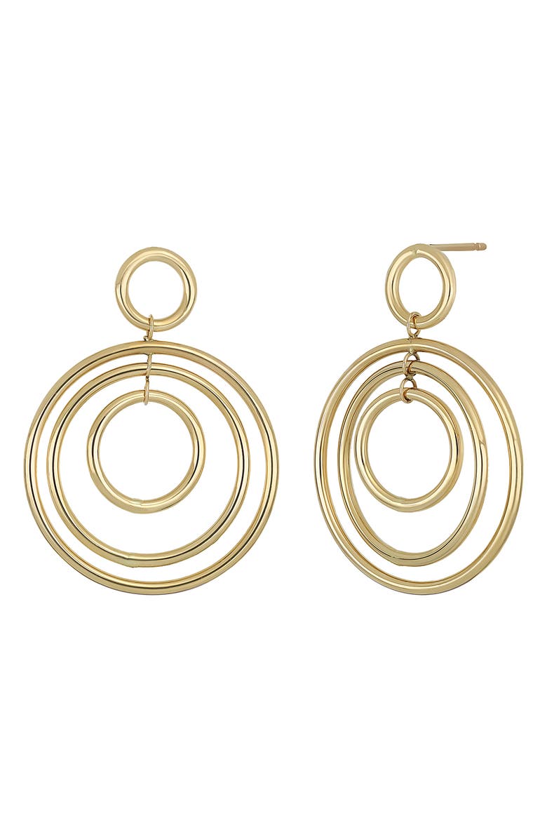 Bony Levy 14K Yellow Gold Multi Hoop Drop Earrings, Main, color,